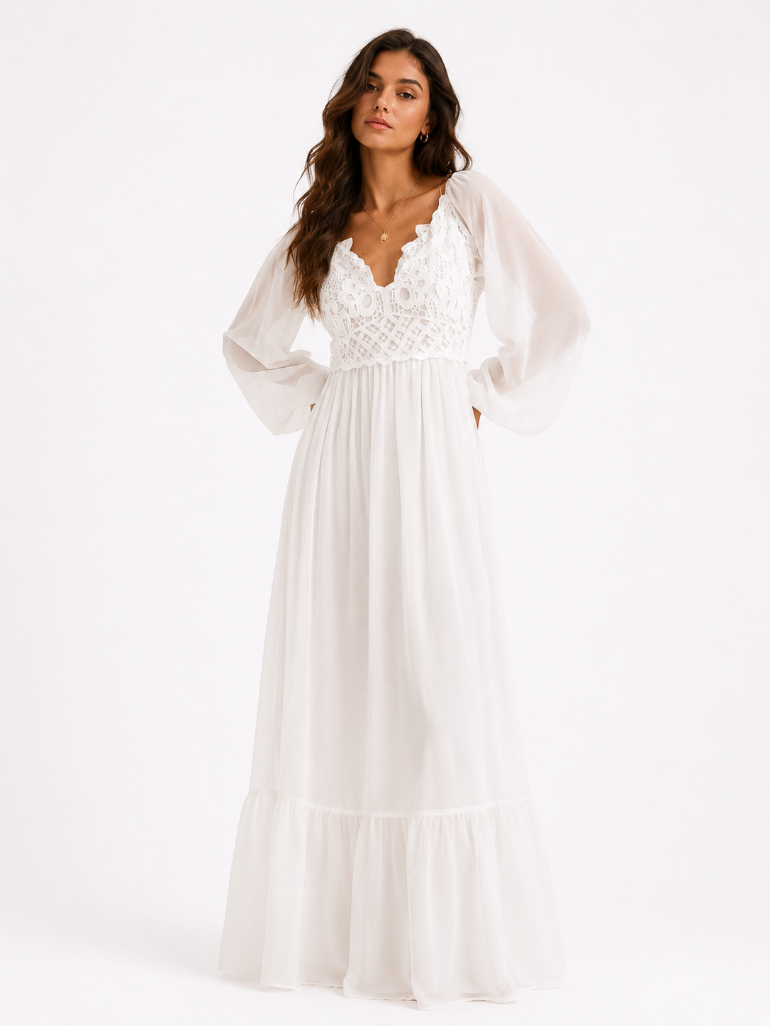 Amira™ | Vestido Maxi con Encaje