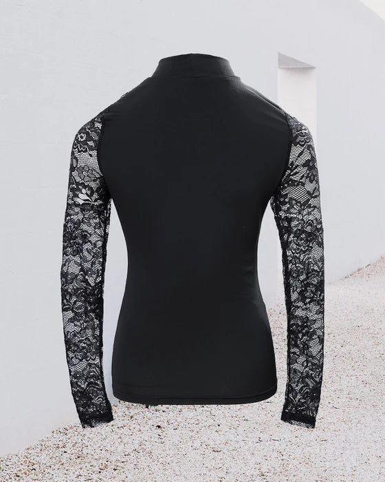 Jersey de manga larga con encaje