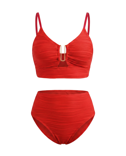 Bikini de encaje con aberturas