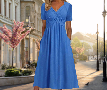 Amalia | Vestido midi elegante con silueta cruzada