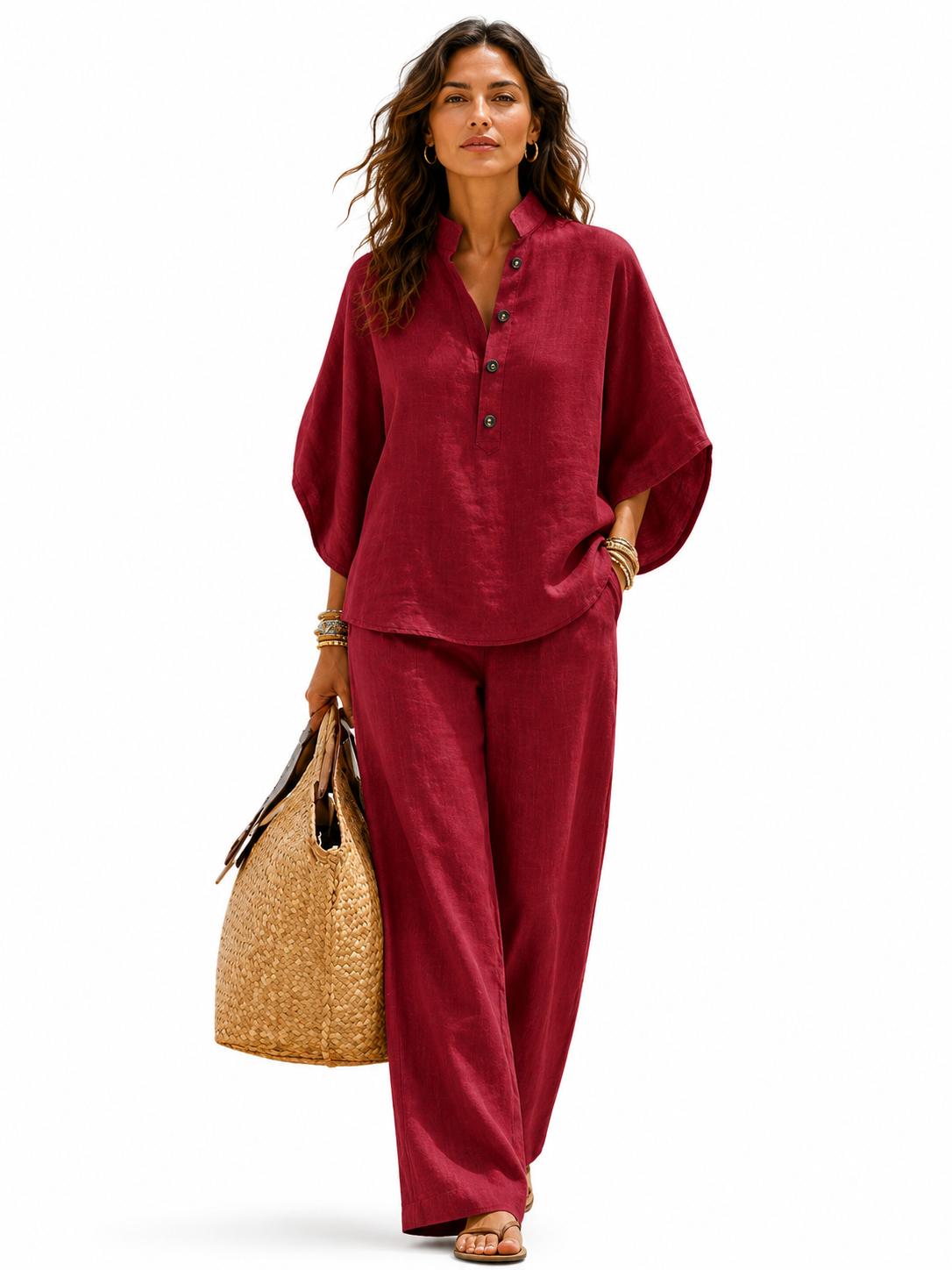 Maribel™  Conjunto de Lino Fluido