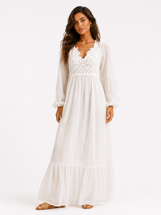 Amira™ | Vestido Maxi con Encaje