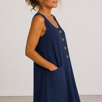 María - Vestido de algodón y lino