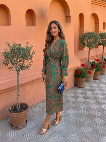 Silvia™ Vestido midi con estampado