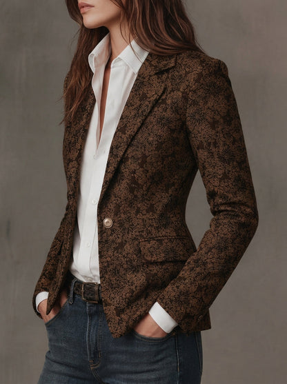 Antonia - Blazer de Jacquard con Estampado de Paisley