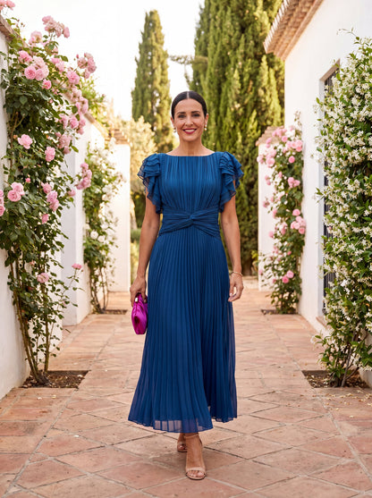 Paloma | Vestido maxi plisado de gala