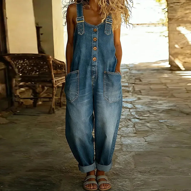 Lucía™ | Peto vaquero de estilo vintage y cómodo