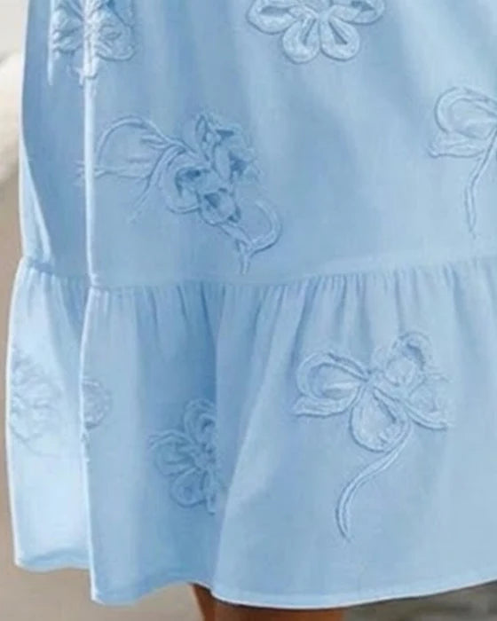 Vestido con mangas cortas y estampado floral