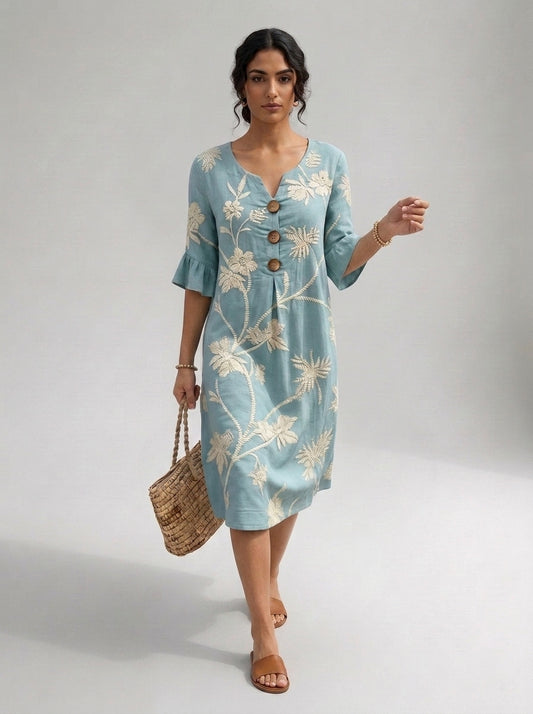 Vestido informal de mujer con estampado floral