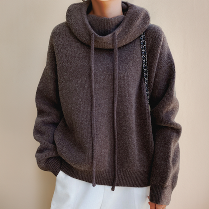 Leticia  | Jersey de cuello alto de lana merino