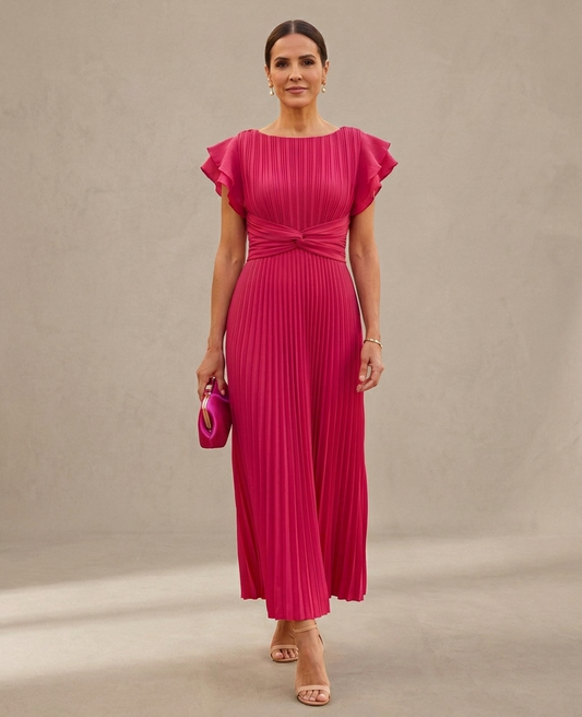 Paloma | Vestido maxi plisado de gala