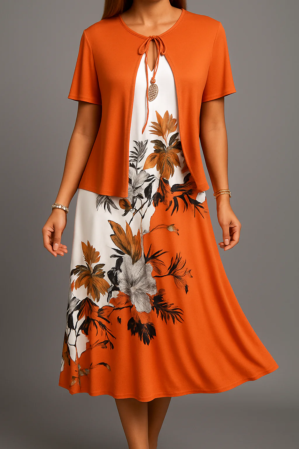Elara™ | Vestido Floral con Rebeca a Juego