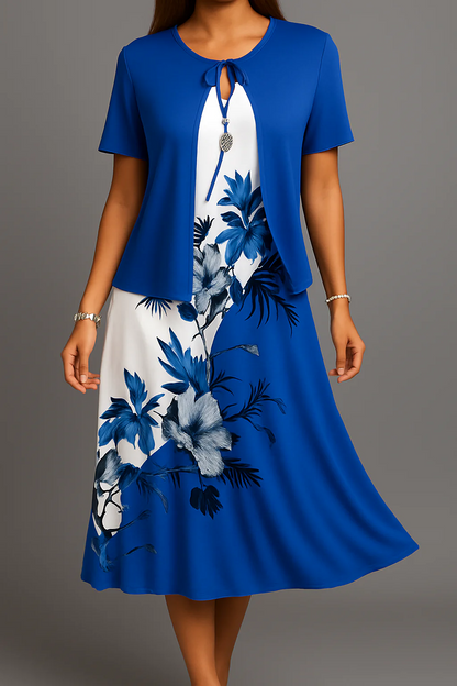 Elara™ | Vestido Floral con Rebeca a Juego
