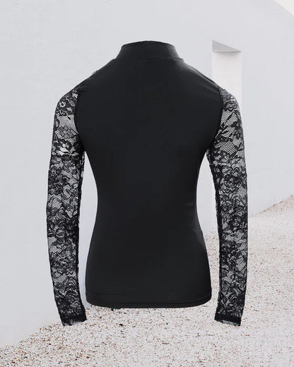 Jersey de manga larga con encaje