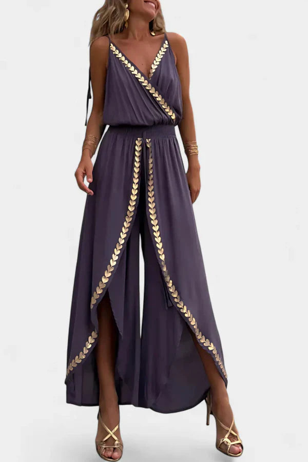 Claudia™ Mono Elegante con Detalles Dorados