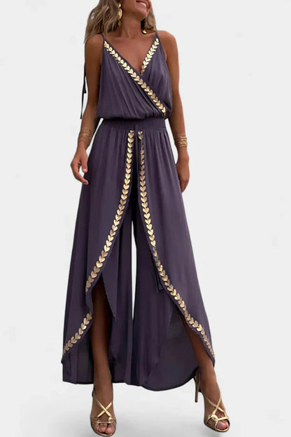 Claudia™ Mono Elegante con Detalles Dorados