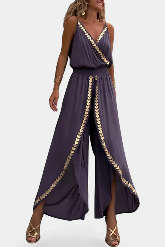 Claudia™ Mono Elegante con Detalles Dorados