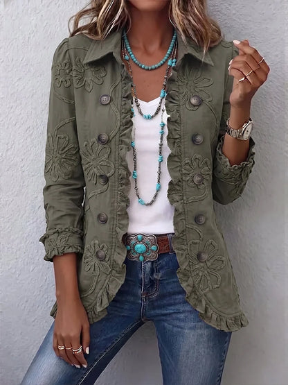 Lucía | Chaqueta Bohemia con Bordado de Flores