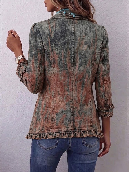 Beatriz | Chaqueta Vintage de Estampado Degradado Texturizado